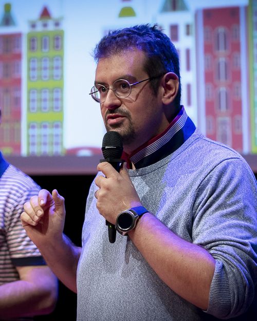 Guillaume Alexandre lors d'un panel au Sourcing Summit Europe, Amsterdam, 2018